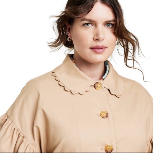 Kika Vargas x Target Tan Khaki Scalloped Edge
Trench Coat Size 4X NWT - Picture 3 of 6